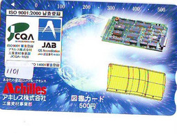 Carte Prépayée Japon  ESPACE (1101)  GLOBE * SATELLITE * TERRESTRE * MAPPEMONDE * Telefonkarte Phonecard JAPAN * - Espace