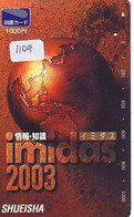 Carte Prépayée Japon  ESPACE (1109)  GLOBE * SATELLITE * TERRESTRE * MAPPEMONDE * Telefonkarte Phonecard JAPAN * - Espace