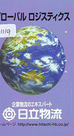 TELECARTE JAPAN *  ESPACE (1119) * GLOBE * SATELLITE * TERRESTRE * MAPPEMONDE * Telefonkarte Phonecard JAPAN * - Espace