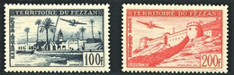 FEZZAN 1951  POSTA AEREA 2 V. SASSONE N. A3/A4 ** MNH - Fezzan & Ghadames