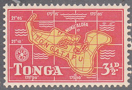 TONGA   SCOTT NO  104   MINT HINGED   YEAR  1953 - Tonga (...-1970)