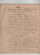 Ordre Travaux à Exécuter Vachat Gourdiat Propriété Des Voirons à Identifier - Manuscrits