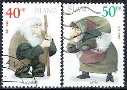 ICELAND # FROM 2000 STAMPWORLD 968-69A   TK: 12¾ X 13¼ - Used Stamps