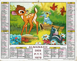 1973 - BAMBI Et MICKEY ET SES AMIS AUX J.O. - Almanachs Jean Lavigne - Grand Format : 1971-80