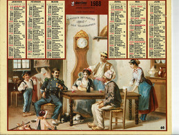 1988 - LA VIE EN 1888 ( Images Reproductions Du Calendrier Des Postes 1888) - Almanachs Oberthur - Big : 1981-90