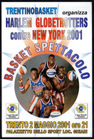FOGLIETTO PUBBLICITARIO TRENTINO BASKET - BASKET SPETTACOLO 2001 - HARLEM GLOBETROTTERS Vs. NEW YORK - Other & Unclassified