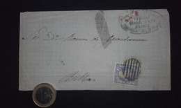 España 1871 Frontal - Edifil 107 Gobierno Provisional - Madrid - Bilbao - Spain - Espagne Lettre - Lettres & Documents