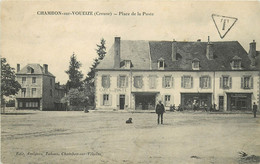 Dép 23 - Chambon Sur Voueize - Place De La Poste - Café De La Poste - Tabac - état - Chambon Sur Voueize