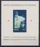 GERMANIA DEMOCRATICA DDR 1962 PRIMO VOLO SPAZIALE DI GRUPPO UNIF. BF17 MNH XF - 1st Day – FDC (sheets)