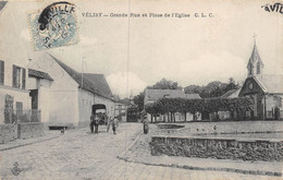 21-038 :  VELIZY. VELISY. GRANDE RUE ET PLACE DE L'EGLISE - Velizy