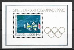 GERMANIA DEMOCRATICA DDR FOGLIETTI 1980 GIOCHI OLIMPICI A MOSCA UNIF. BF 60 MNH XF - 1st Day – FDC (sheets)