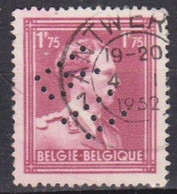 Belgio, 1936/51 - 1,75f King Leopold III, Perfin - Nr.288 Usato° - 1934-51