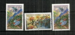 Les Feux De La St Jean & La Légende Du Pin De La Margineda.  3 Timbres Oblitérés 1 ère Qualité (valeurs Differentes) - Used Stamps