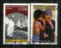 Crèche Vivante,les Enfants Du Monde,  2 Timbres Oblitérés, 1 ère Qualité - Oblitérés