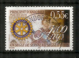 ANDORRA. Centenaire Du Rotary International,    Timbre Oblitéré, 1 ère Qualité. - Used Stamps