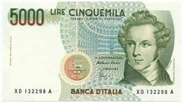 5000 LIRE B. D'ITALIA VINCENZO BELLINI SERIE SOSTITUTIVA XD 25/07/2001 FDS - Other & Unclassified