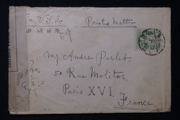 JAPON - Enveloppe Pour La France Avec Contrôle Postal Militaire, Période 1914/18  - L 83406 - Storia Postale