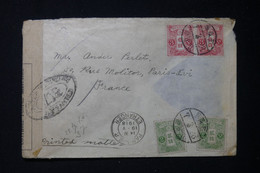 JAPON - Enveloppe Pour La France Avec Contrôle Postal Militaire En 1918 - L 83413 - Storia Postale