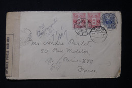 JAPON - Enveloppe De Tokyo Pour La France En 1917 Avec Contrôle Postal, Voir Vignettes Au Dos ( Japonaises ) - L 83418 - Covers & Documents
