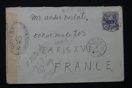 JAPON - Enveloppe Pour La France Via Tokyo Avec Contrôle Postal Militaire En 1916 - L 83451 - Storia Postale