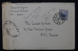 JAPON - Enveloppe De Aichi Pour La France Avec Contrôle Postal Militaire , Période 1914/18 - L 83452 - Storia Postale