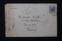 JAPON - Enveloppe De Shinkawa Pour La France Avec Contrôle Postal Militaire En 1918 - L 83461 - Lettres & Documents