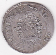 Hongrie 15 Krajczar 1677 KB Léopold I, En Argent,  KM# 175 - Hongarije