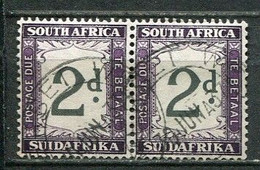 Union Of South Africa Postage Due, Südafrika Portomarken Mi# 25 Gestempelt/used - Pair - Postage Due