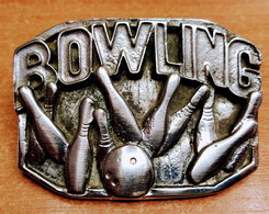 AC - BOWLING PIN & BALL BELT BUCKLE - Belts & Buckles