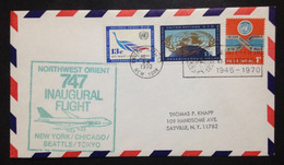 United Nations, Inaugural Flight Cover, « AVIATION », New York, Tokyo, 1970 - Briefe U. Dokumente