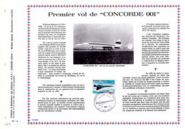 RRR 700 Ex. 1969 " PREMIER VOL DE CONCORDE 001 " Sur Feuillet PAC N°té RARE N° YT PA 43 Parf état FDC à Saisir !!! RRR - Concorde