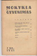 Magazine Lithuania Mokykla Ir Gyvenimas. 1941 / 7 - Revues & Journaux