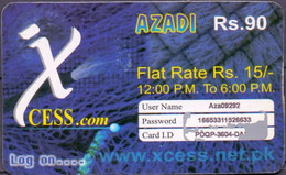 PREPAY-PHONE-INTERNET : XCE11 Rs. 90 Xcess AZADI 12PM To 6PM USED - Pakistan