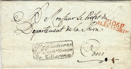 1806 - Lettre De P. 106. P / ALEXANDRIE  + Préfecture / Du Département / De Marengo - 1792-1815: Conquered Departments