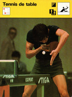 Fiche Sports: Tennis De Table - Le Service (en Prise Porte Plume) Les échanges Et Les Fautes - Japonais Imano Yujiro - Sport