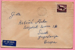 Envelope -  Stamp Tasmanian Tiger / Postmark Cabramatta, 1963., Australia To Yugoslavia (postmark Sisak), Air Mail - Zonder Classificatie