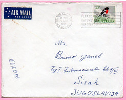 Envelope -  Stamp Bird / Postmark Cabramatta, 1966., Australia To Yugoslavia, Air Mail - Unclassified