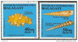 MADAGASCAR Coquillages, Coquillage, Shell, Conchas, Yvert N°983/84 ** Neuf Sans Charniere. - Coquillages