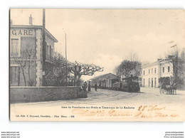 CPA 38 Pontcharra Sur Breda La Gare Et Le Tramway Ligne De Pontcharra La Rochette - Pontcharra