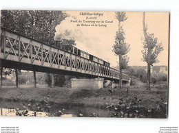 CPA 45 Chatillon Coligny Le Pont Et Le Train Tramway - Chatillon Coligny