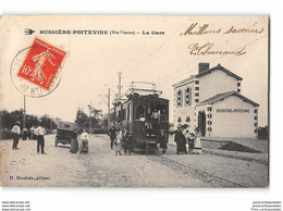 CPA 87 Bussiere Poitevine La Gare Et Le Tramway - Bussiere Poitevine