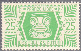 WALLIS AND FUTUNA   SCOTT NO 129   MINT HINGED   YEAR  1944 - Ongebruikt