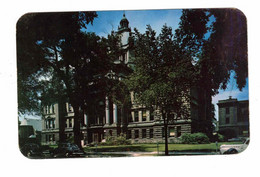 GREEN BAY, Wisconsin, USA,  Court House, 1940's Cars, Old Chrome Postcard - Green Bay