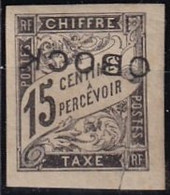 OBOCK - 15 C. Taxe De 1892 Neuf Avec Surcharge Renversée Neuf FAUX Non Référencé - Neufs