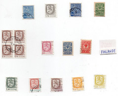 Lot De 16 Timbres Finlande - Collections