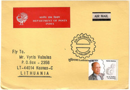 India 2002 . The Letter Was Sent To Lithuania (Scientist S.L.Kirloskar ). - Autres & Non Classés