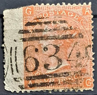 GREAT BRITAIN 1865 - Canceled - Sc# 43 - Plate 9 - 4d - Gebruikt