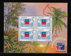 MAYOTTE ( FRMAY - 205 )  1999  N° YVERT ET TELLIER  N° 1  N** - Blocks & Sheetlets