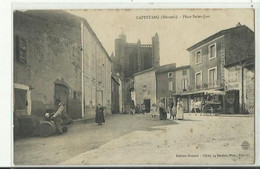 CAPESTANG PLACE SAINT JUST  ATTELAGE   TRES ANIMEE - Capestang