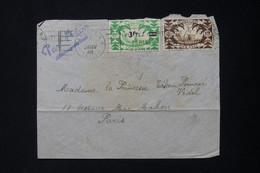 OCÉANIE - Enveloppe De Papeete Pour Une Princesse Tékau  Pomare Vedel En France En 1948 - L 83964 - Storia Postale